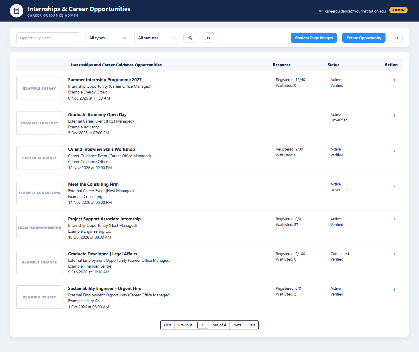 Opportunities Admin
