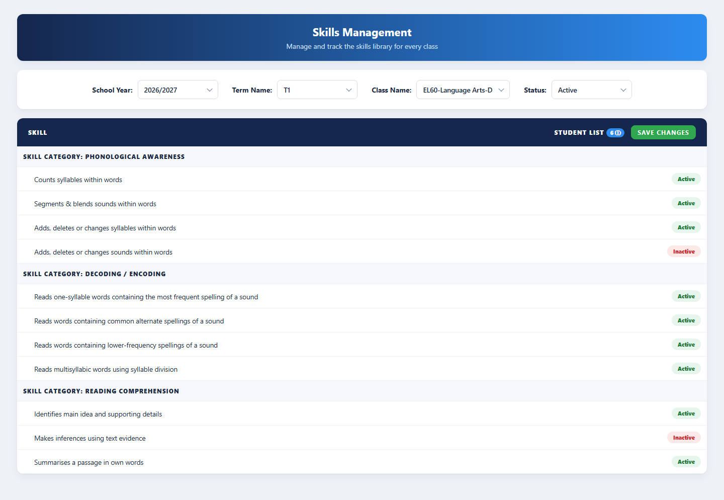Skills Management